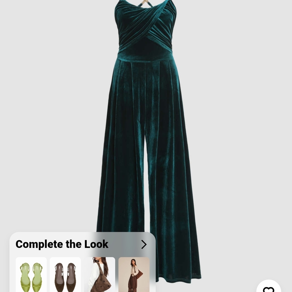 Cider Velvet Jumpsuit in Rich Teal
